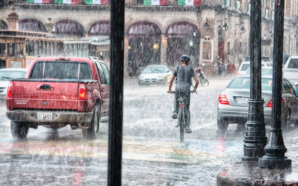 Radfahren im Regen