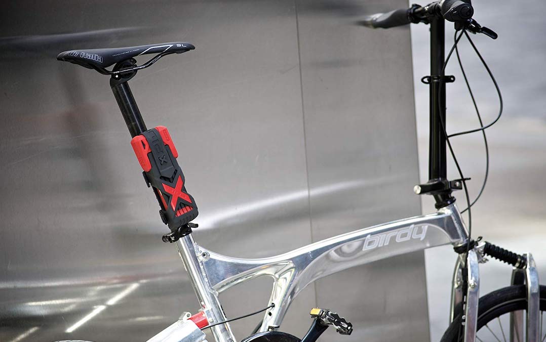 fuguzhu Faltschloss mit Halterung Fahrradschloss Schlüssel Lang 85cm 8 Gelenken Fahrradschloß Sicherheitsstufe Level 7 Fahrrad Faltschloß für Mountainbike/Rennrad/BMX/MTB